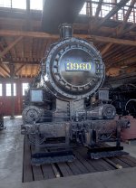 Wheeling & Lake Erie 0-6-0 steam locomotive number 3960 at Age of Steam Roundhouse